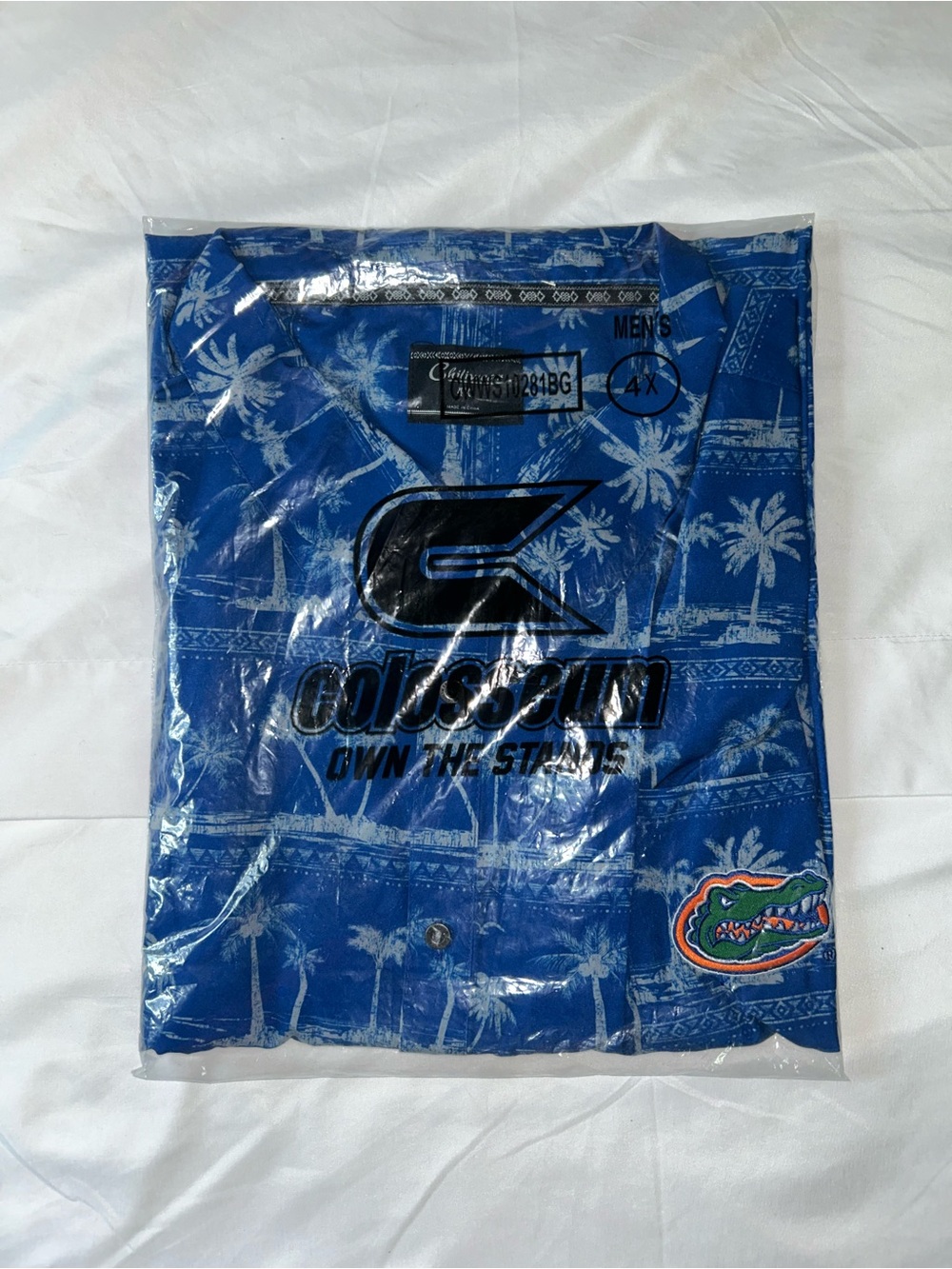 Chiliwear Blue Florida Gators Tropical Button-Up Shirt Mens